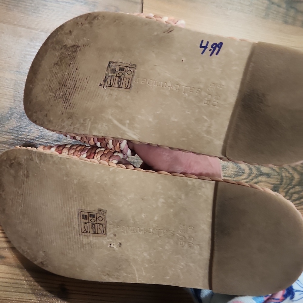 Salt + Umber Sunny Slides Sandals Pink Neutral Boho Chic Ecocore Sustainable 8 - Picture 4 of 6